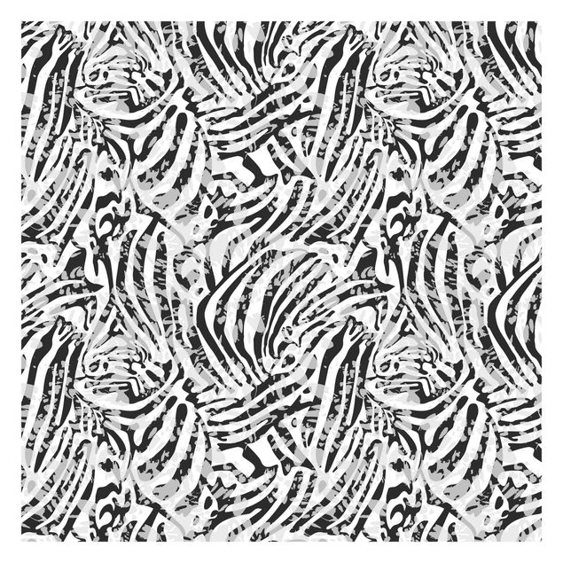 mural para parede Zebra Pattern In Shades Of Grey