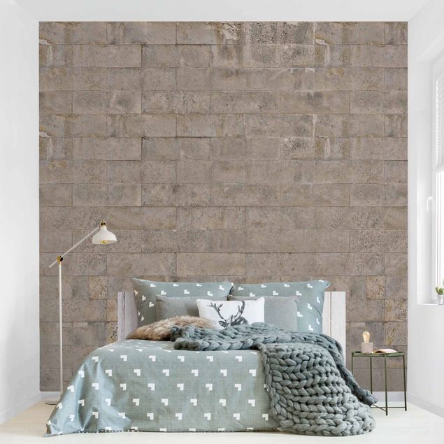 Papel de parede tijolo Brick Wallpaper Concrete