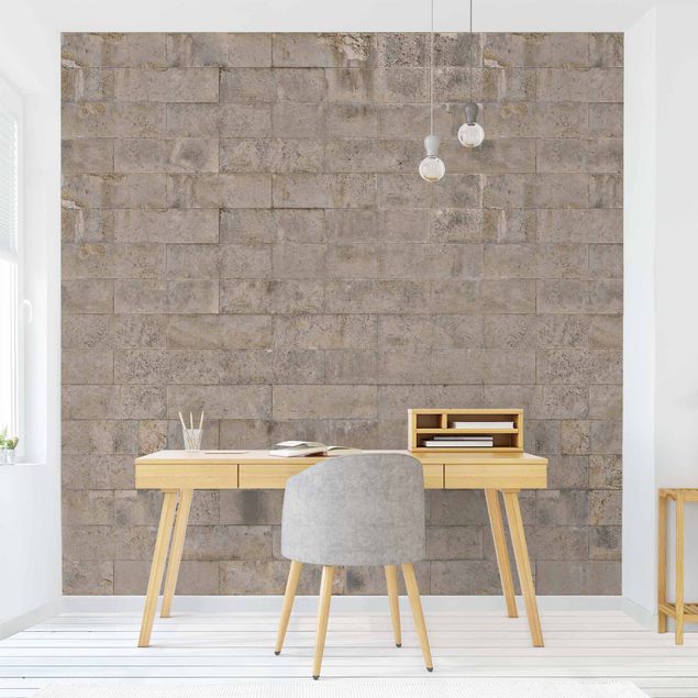 papel de parede pedra Brick Wallpaper Concrete