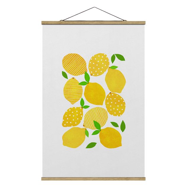 quadros modernos para quarto de casal Lemon With Dots