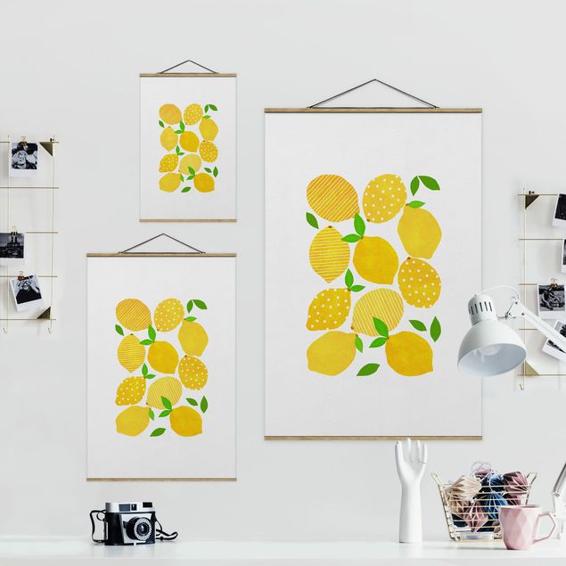 decoração quadros Lemon With Dots